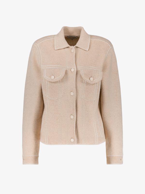 Cashmerestrickjacke offwhite