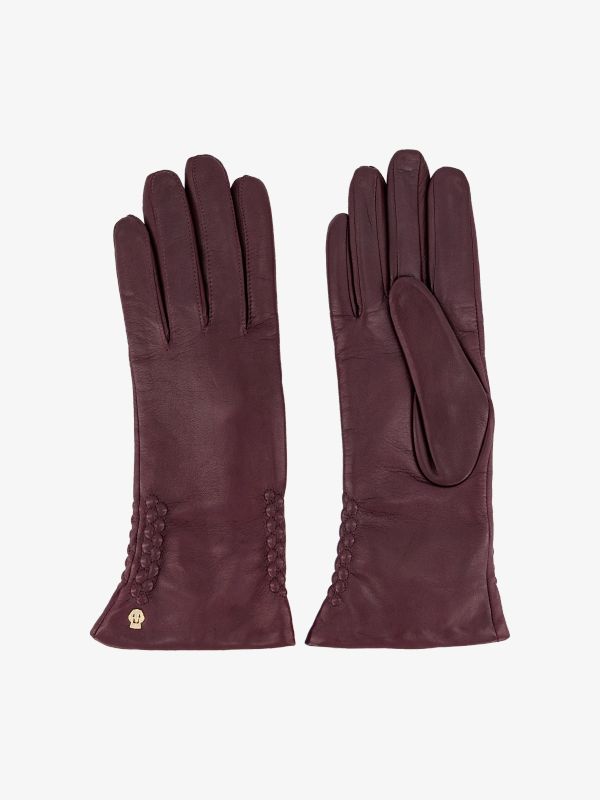 Lederhandschuhe "Regina" bordeaux