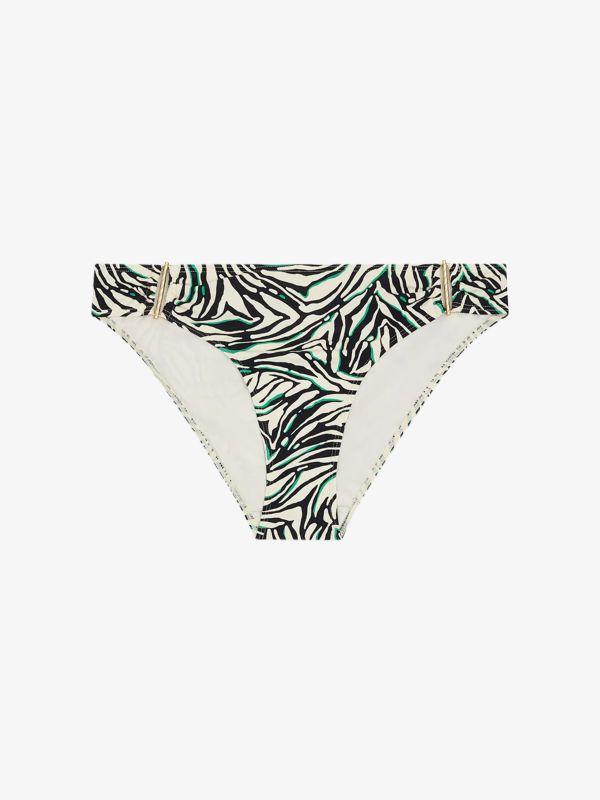 Pantalon de bikini "Tropical Splash" noir/blanc