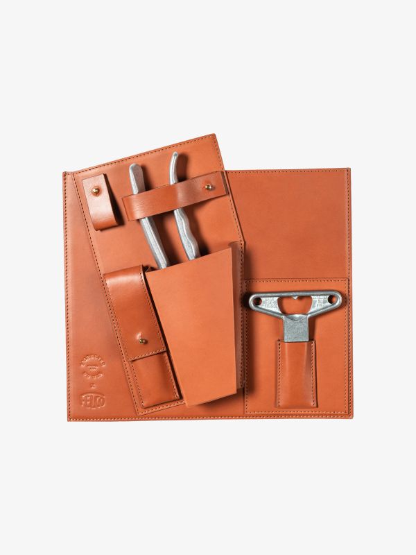 Set de ciseaux à cartes cognac