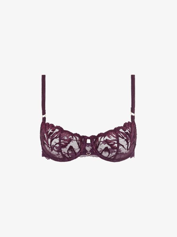 Soutien-gorge balconnet "Illusion" aubergine