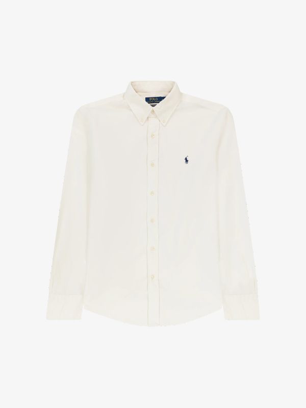 Chemise casual blanc cassé