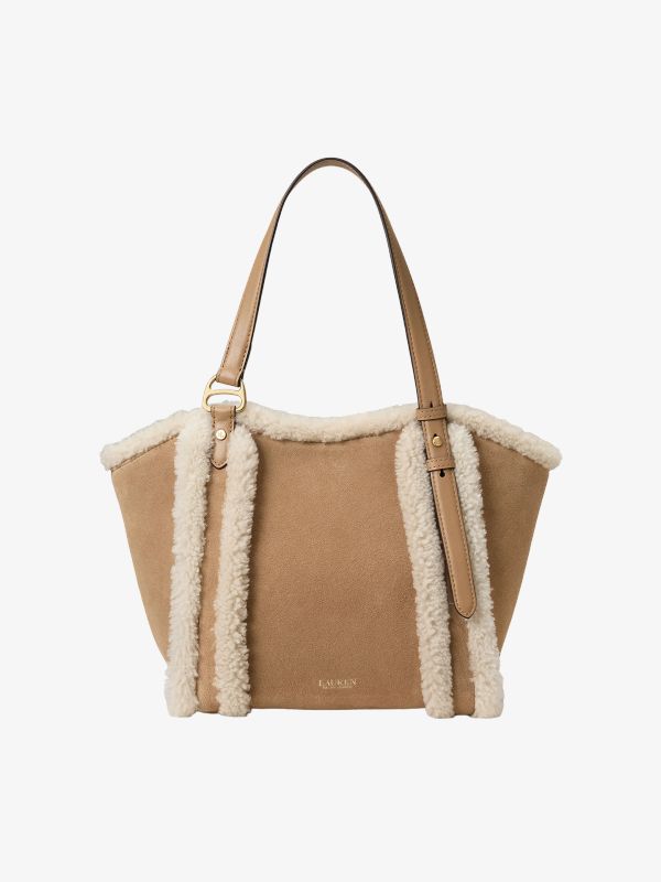 Shopper "Shearling-Trim Small Tasha Tote" camel