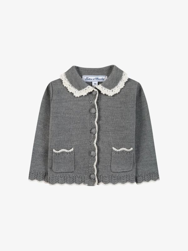 Cardigan grège