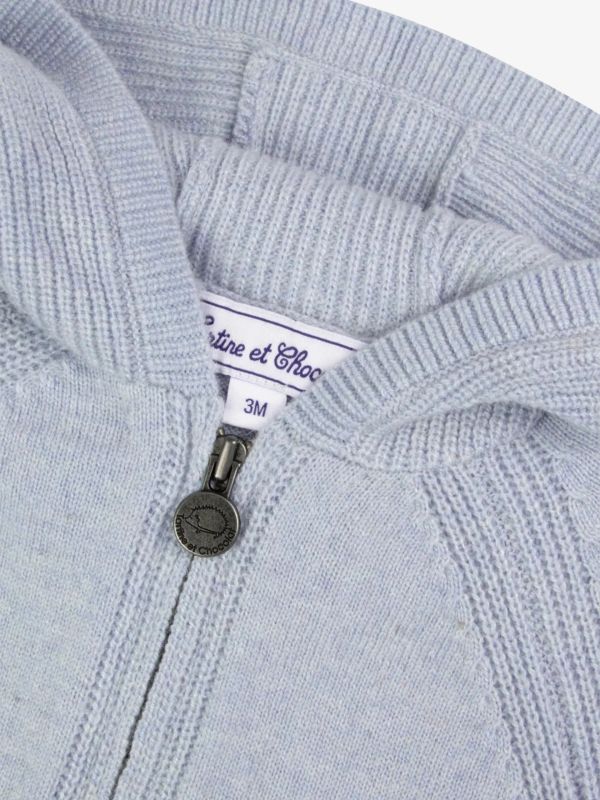 Cardigan bleu clair, TARTINE ET CHOCOLAT