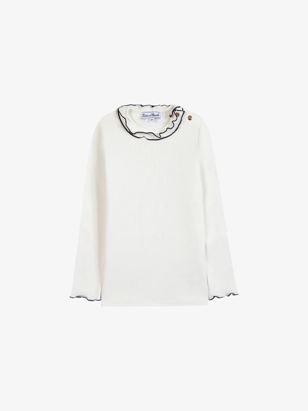 chemise à manches longues blanc