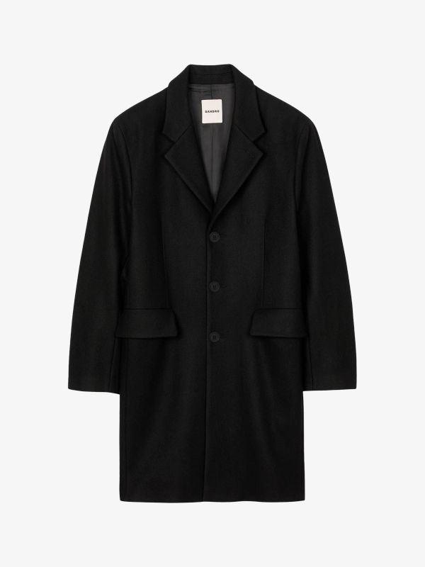 manteau de laine  noir