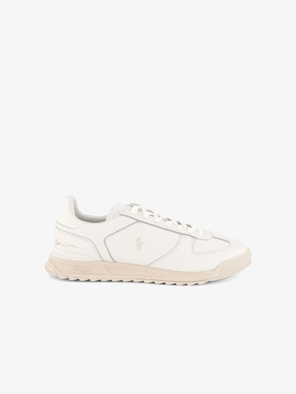 baskets en cuir  blanc