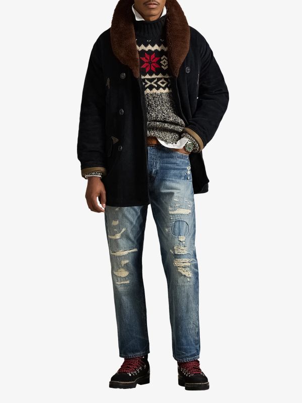 manteau court  noir, POLO RALPH LAUREN