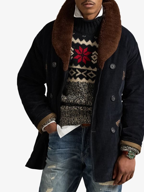 manteau court  noir, POLO RALPH LAUREN