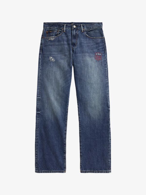 Jean coupe droite "Hampton" noir délavé