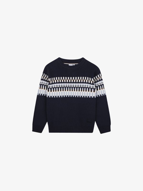 pull en tricot navy