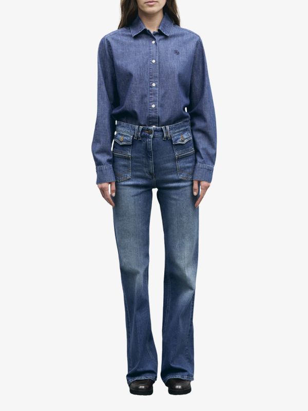 Jeans Wide Leg "Anna" bleu, GERARD DAREL