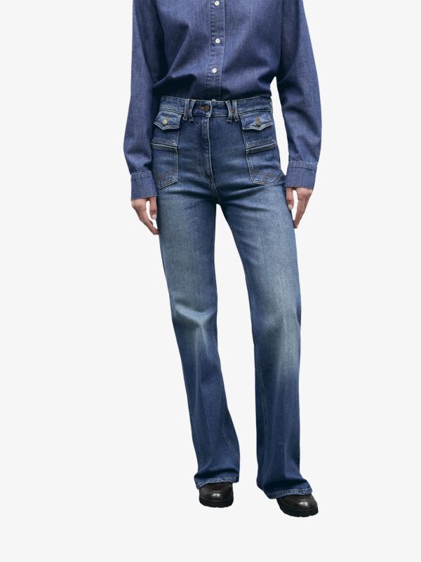Jeans Wide Leg "Anna" bleu, GERARD DAREL