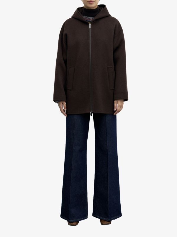 manteau de laine "Alva" brun, GERARD DAREL