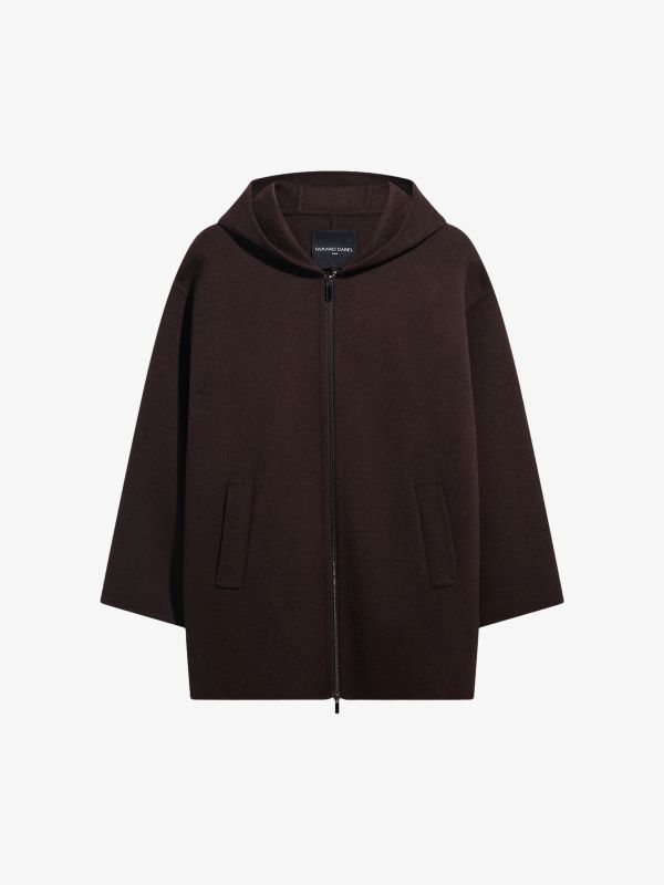 manteau de laine "Alva" brun