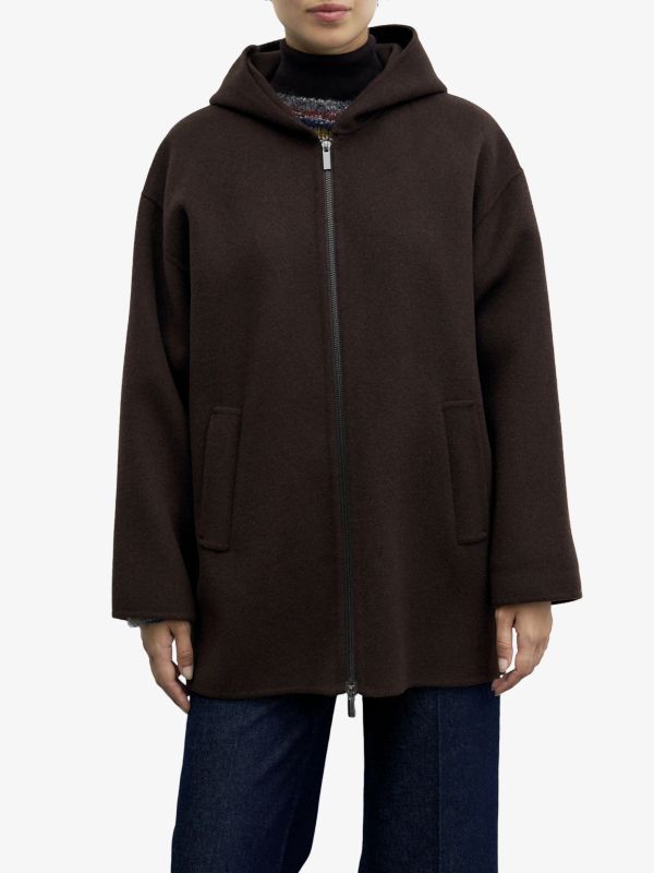 manteau de laine "Alva" brun, GERARD DAREL