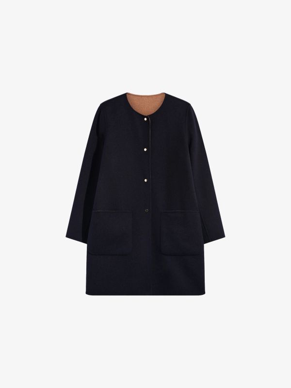 manteau de laine "Anai" marine