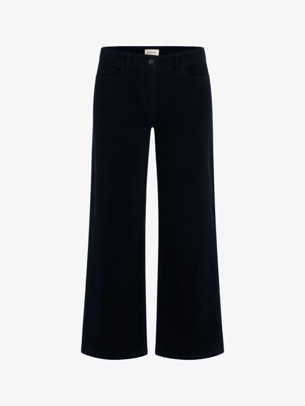pantalons en velours "Mag" marine