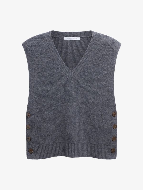 Pull en laine "Renia" gris acier
