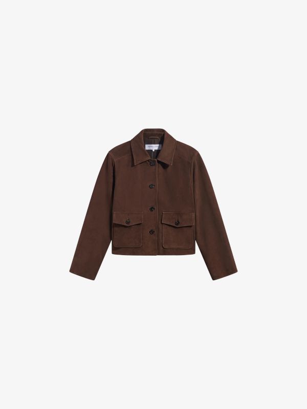 Veste en cuir "Pola" camel