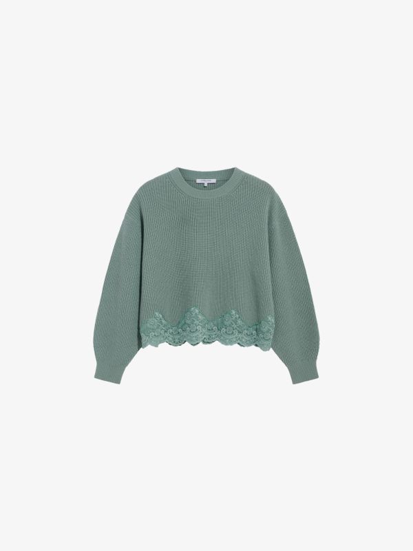 Pull en laine "Riviera" sage