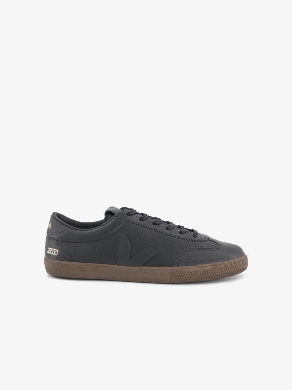Ledersneaker "Volley" schwarz