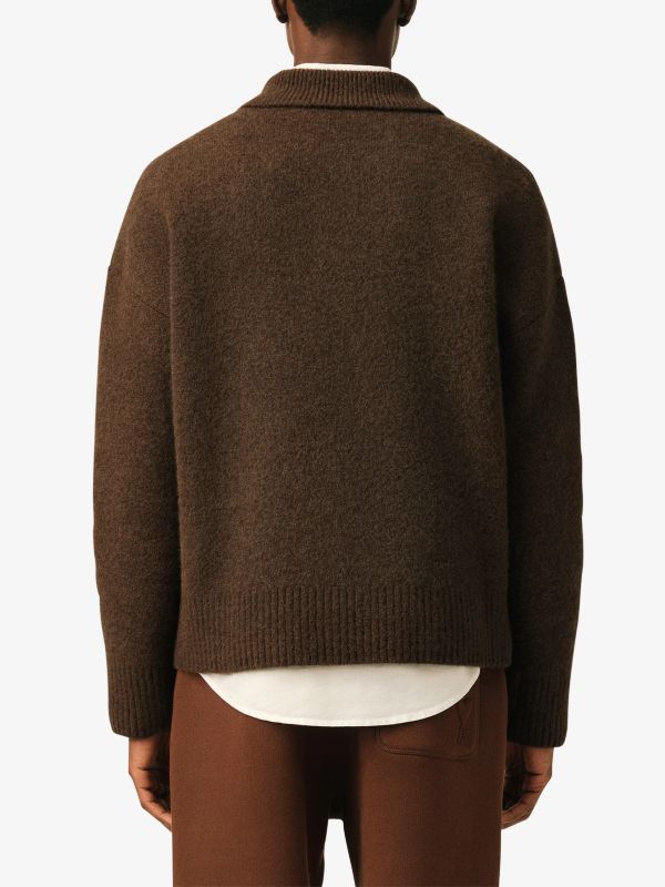 Pull en laine brun, AMI PARIS