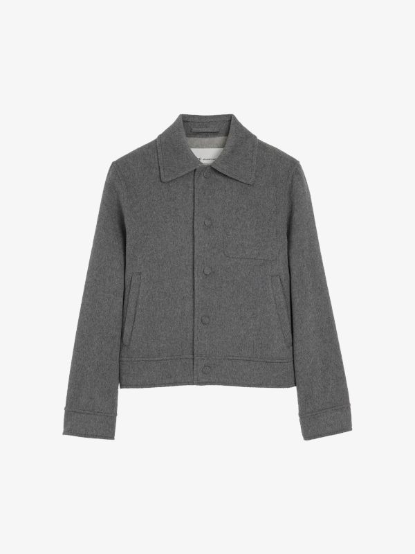 Veste en laine  gris foncé