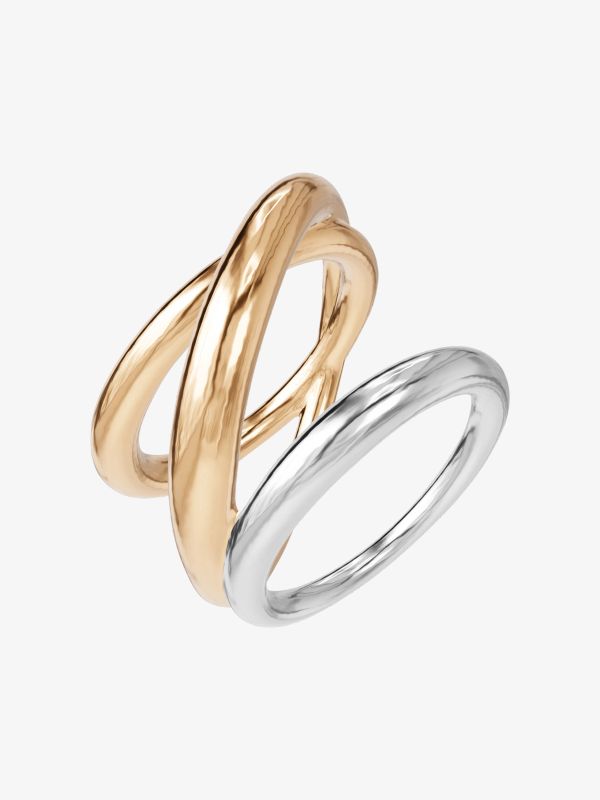 Bague "Triplet Ring" or/silver