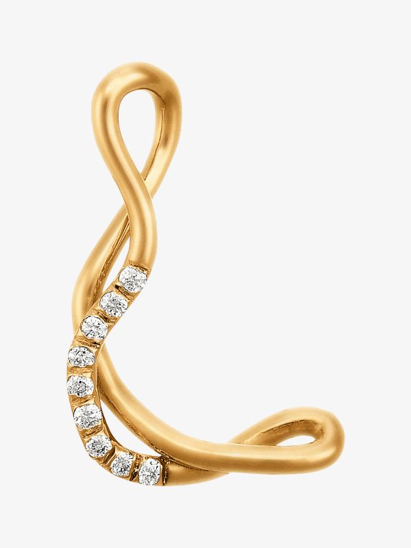 Collier avec pendentif "Alphajoaillerie Letter L" dorée