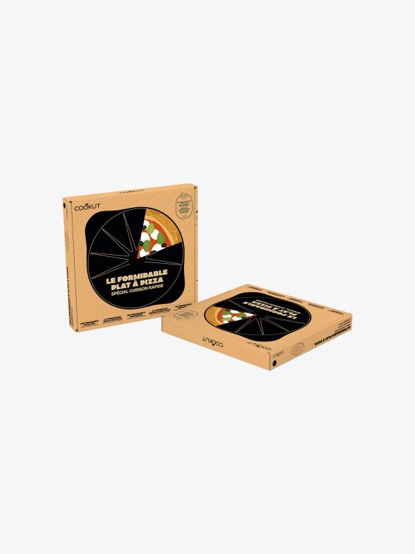 Poêle à pizza avec couteau noir, COOKUT