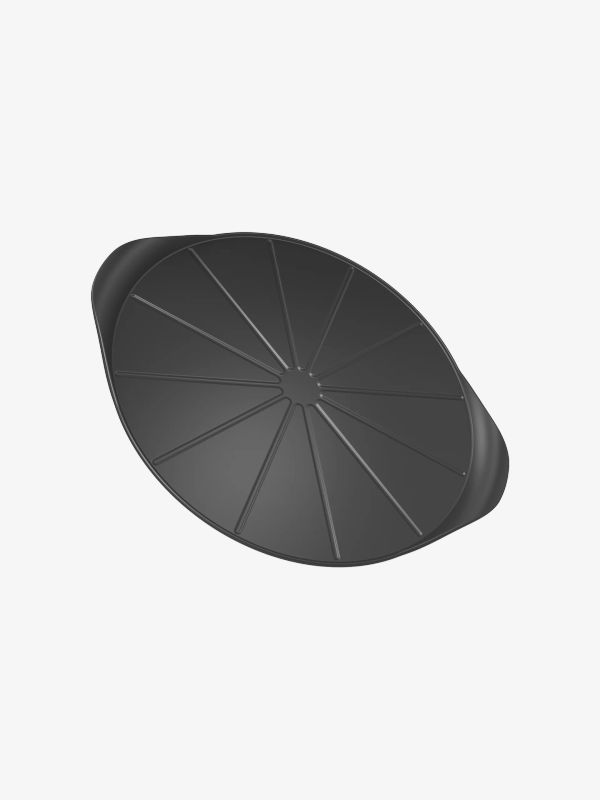 Pizzapfanne mit Messer schwarz
