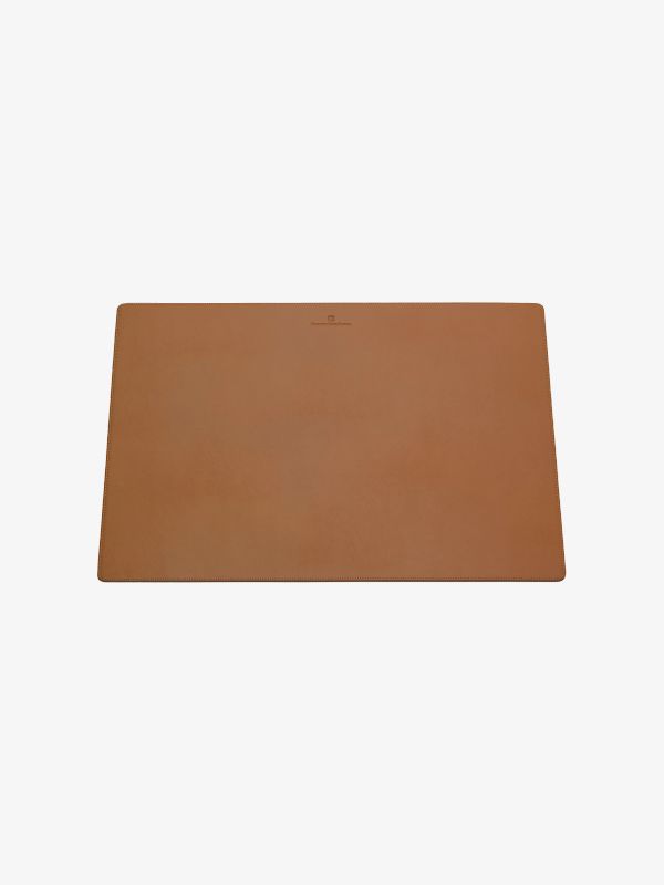 Schreibunterlage aus Leder braun