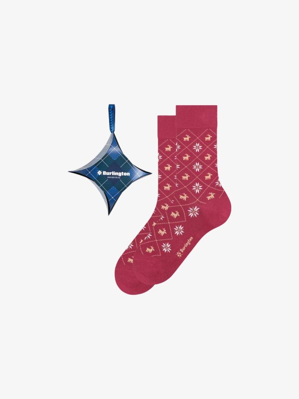 Chaussettes "X-Mas" rouge, BURLINGTON