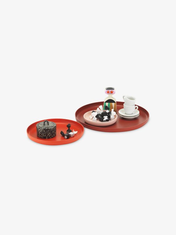 Lot de 3 plateaux CLASSIC TRAY rouge, VITRA