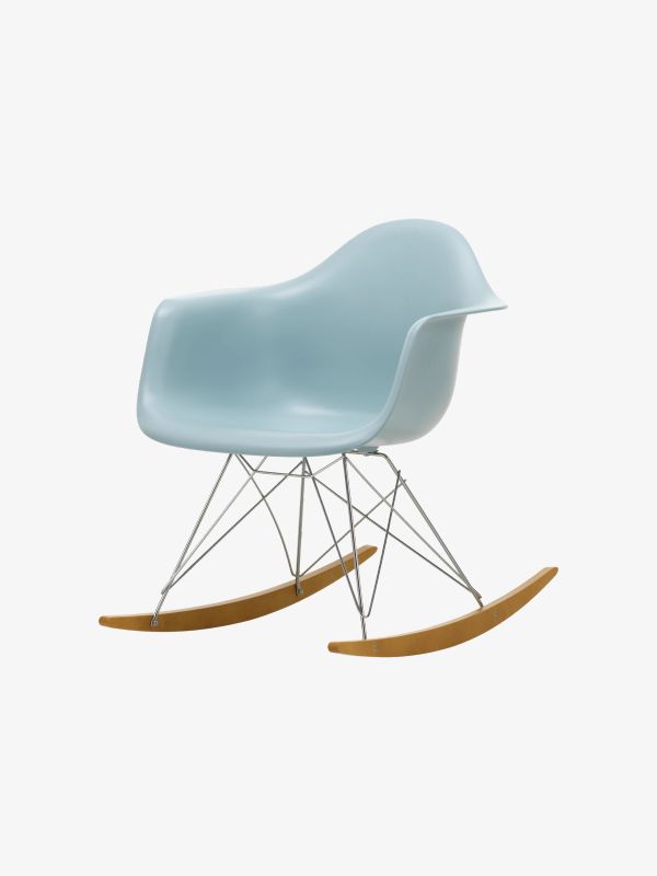 Chaise à bascule Eames bleu gris, VITRA