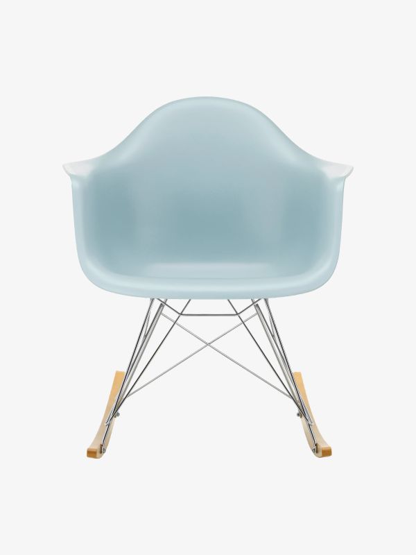 Chaise à bascule Eames bleu gris