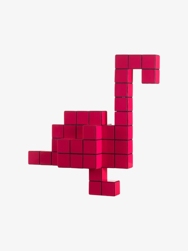 Figurine décorative Panton Cubes rouge/à petits motifs