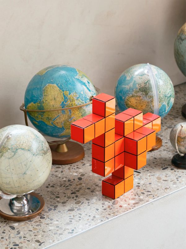 Figurine décorative Panton Cubes orange, VITRA