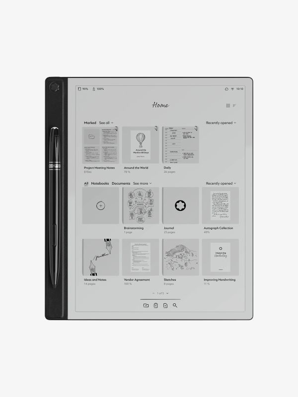 Carnet de notes numérique avec stylo noir