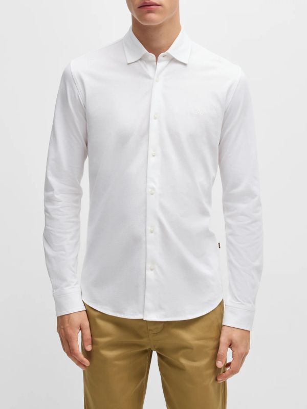 Chemise casual blanc, BOSS
