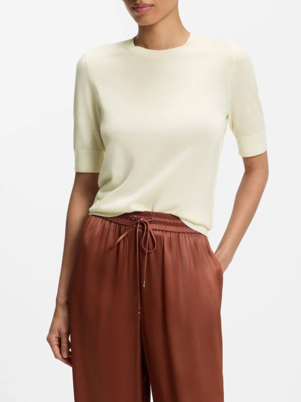 pull en tricot  beige, BOSS