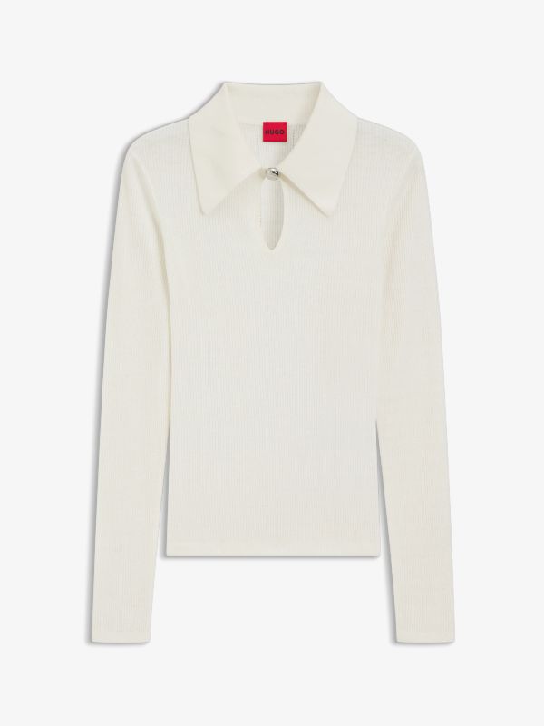 pull en tricot  blanc