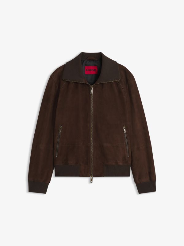 Veste en cuir  brun