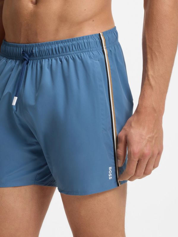Maillot de bain rayé bleu clair, BOSS