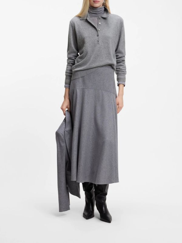 pull en tricot gris, BOSS
