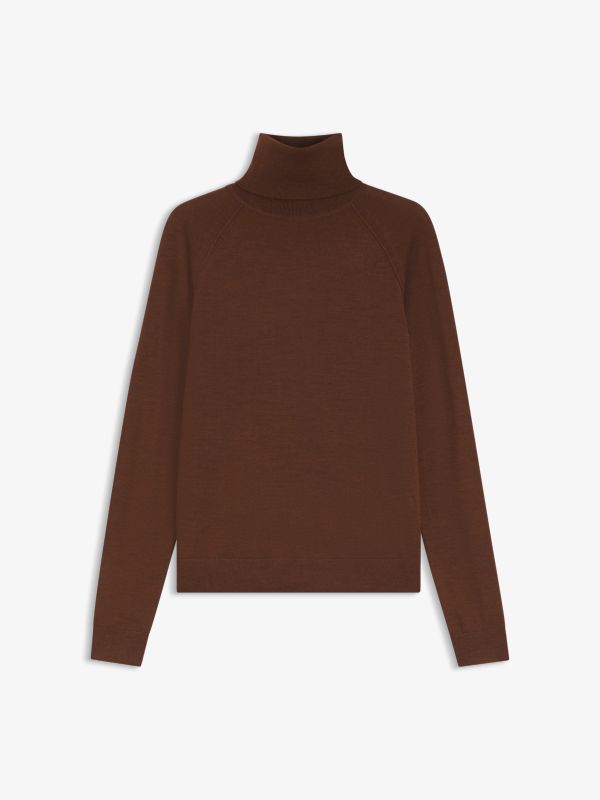 pull en tricot brun