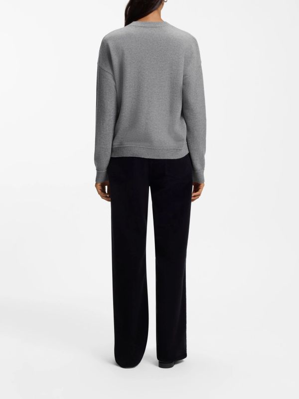 pull en tricot  gris, BOSS