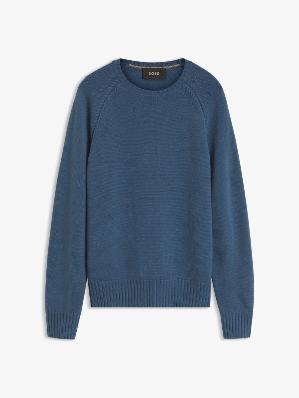 pull en tricot bleu